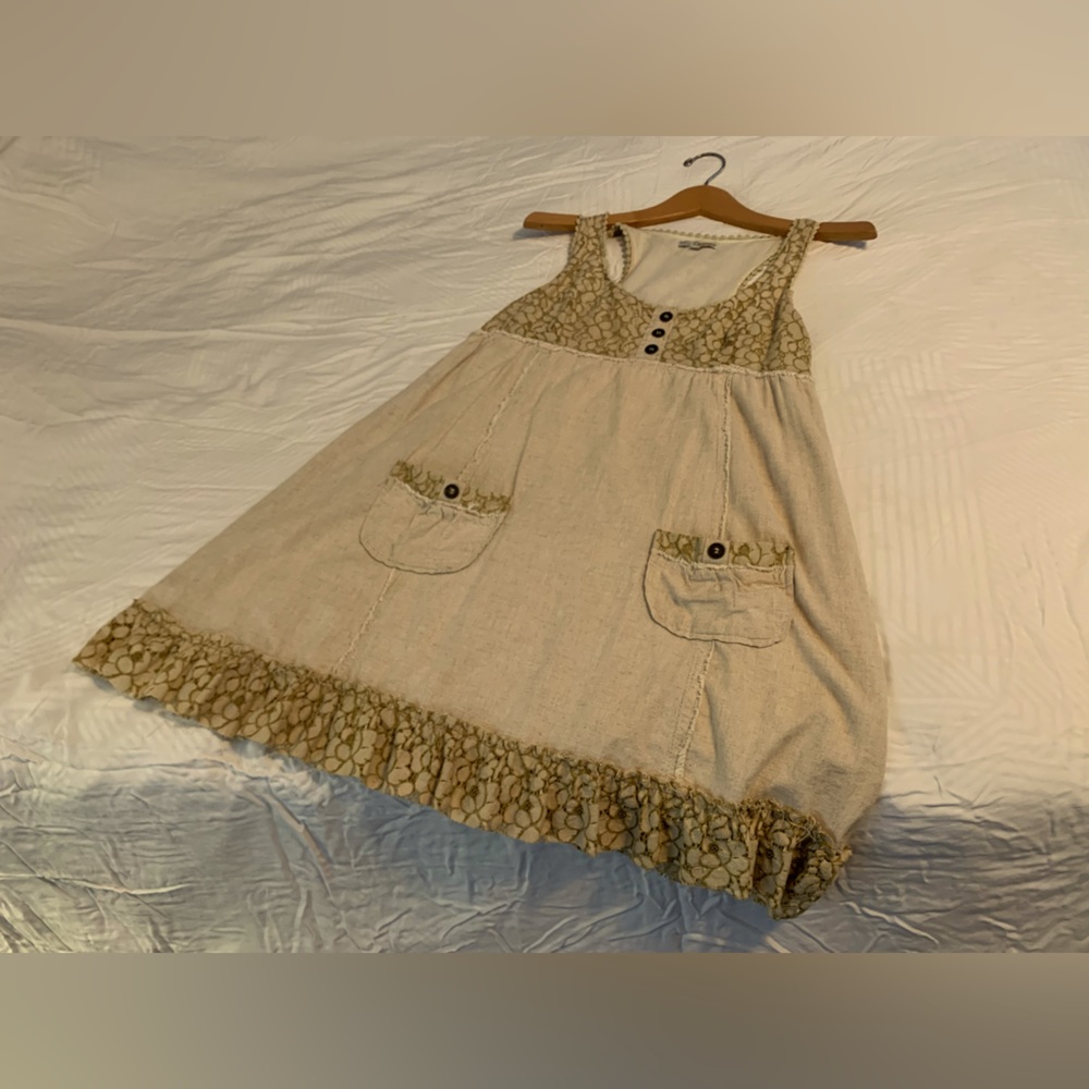 Undyed cotton color Cecico dress, size L